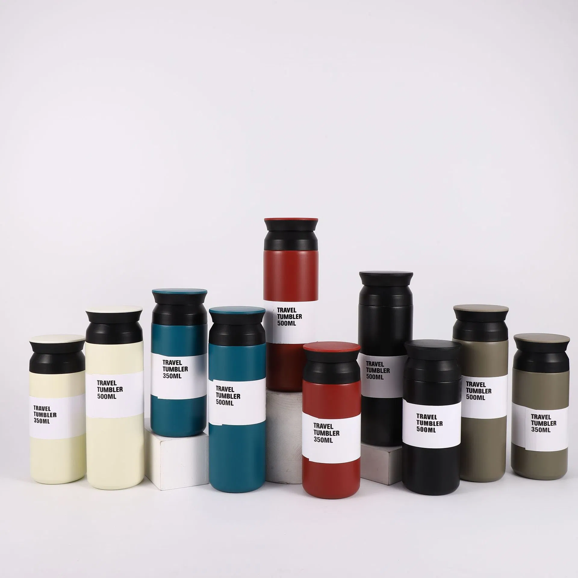 Wholesale 500ml Wide Mouth Stainless Steel Double Wall Vacuum Flask Powder Coated Vacuum Insulated Sports Drink Water Bottle