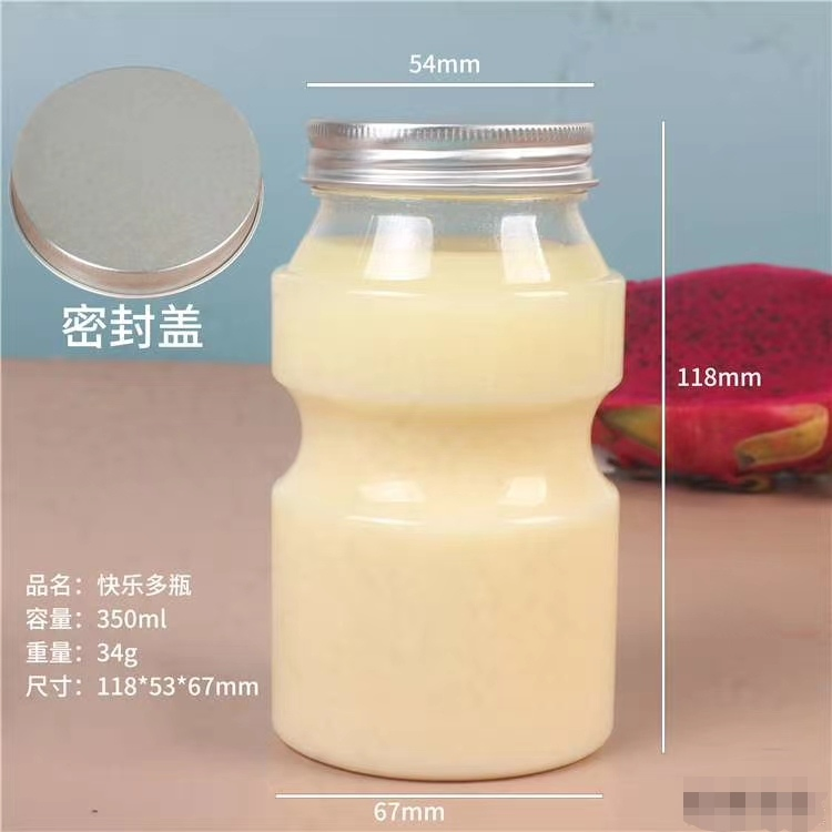 Food Grade Pet 500ml Empty Plastic Drink Bottle Reusable Transparent Water Drinking Beverage Juicer Containers with Lids