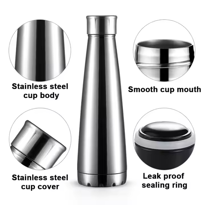 Manufacturer Narrow Mouth Stainless Steel Vacuum Insulated Water Bottle Leak-Proof Thermal Outdoor Sports Water Bottle