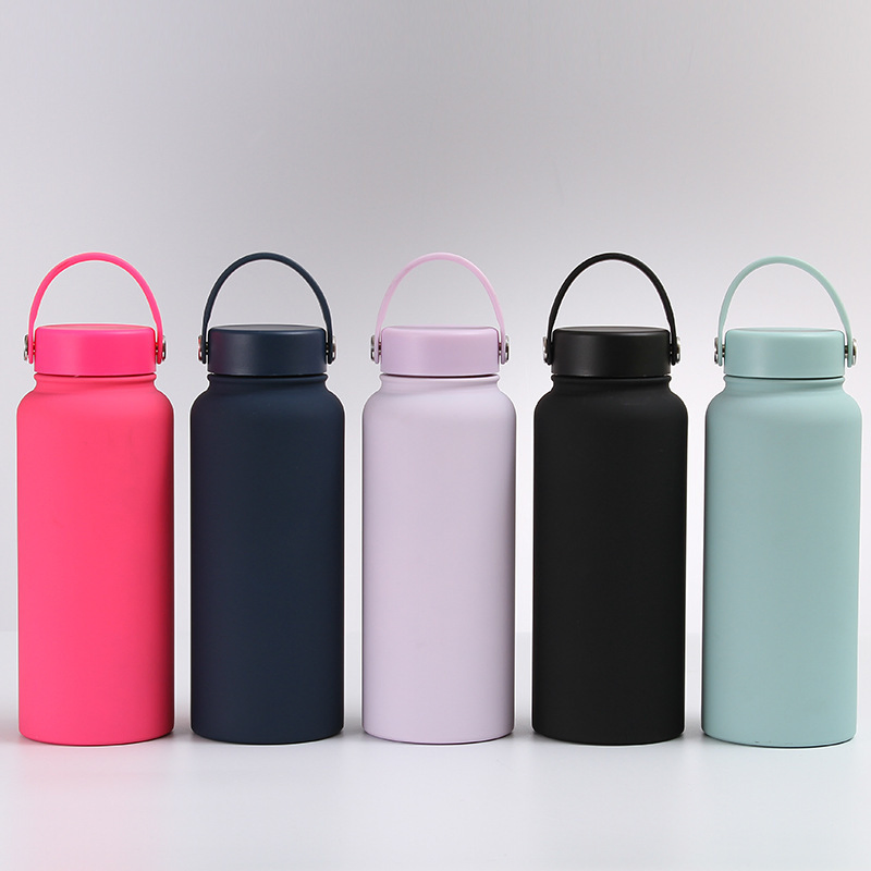 Portable 1L Stainless Steel Insulated Water Bottle Large Capacity Travel Sports Thermo Vacuum Drinking Water Bottles