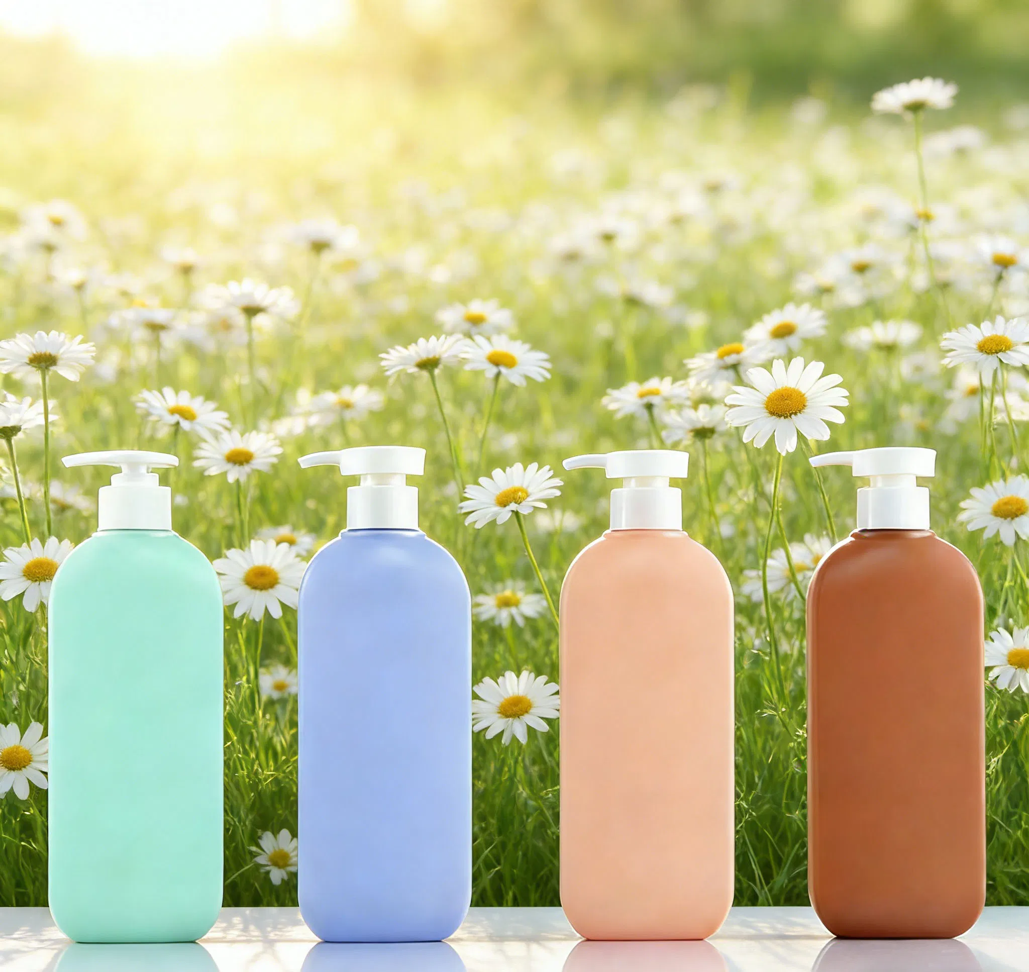 Packaging 300/500/750ml Shampoo Frosted Containers Eco-Friendly Bottles Reusable Refillable HDPE Plastic Bottle