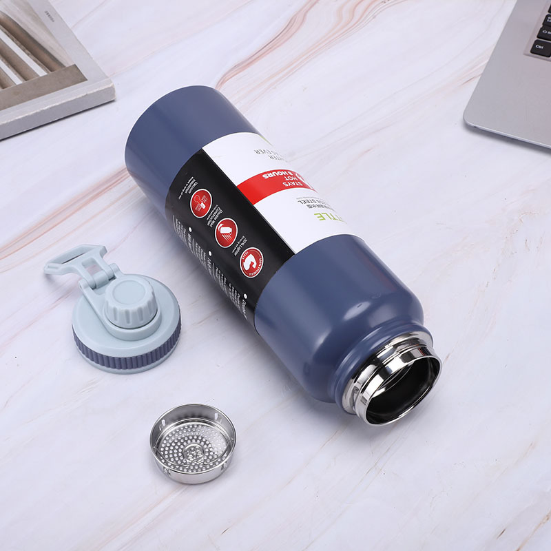 Wide Mouth with Straw Lid Double Wall Vacuum Insulated Stainless Steel Sports Water Bottle Outdoor Travel Gym Tumbler Cup Mug