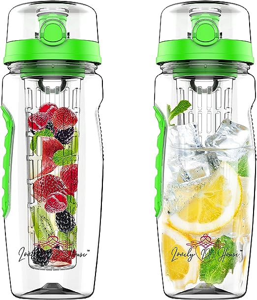 Hot Sales BPA Free Lemon Juice Make Bottle Fruit Infusion Water Bottle with Fruit Infuser and Flip Lid Water Bottle Tea Infuser