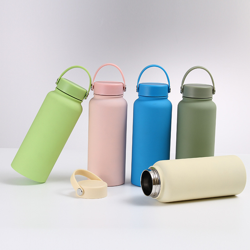 Portable 1L Stainless Steel Insulated Water Bottle Large Capacity Travel Sports Thermo Vacuum Drinking Water Bottles
