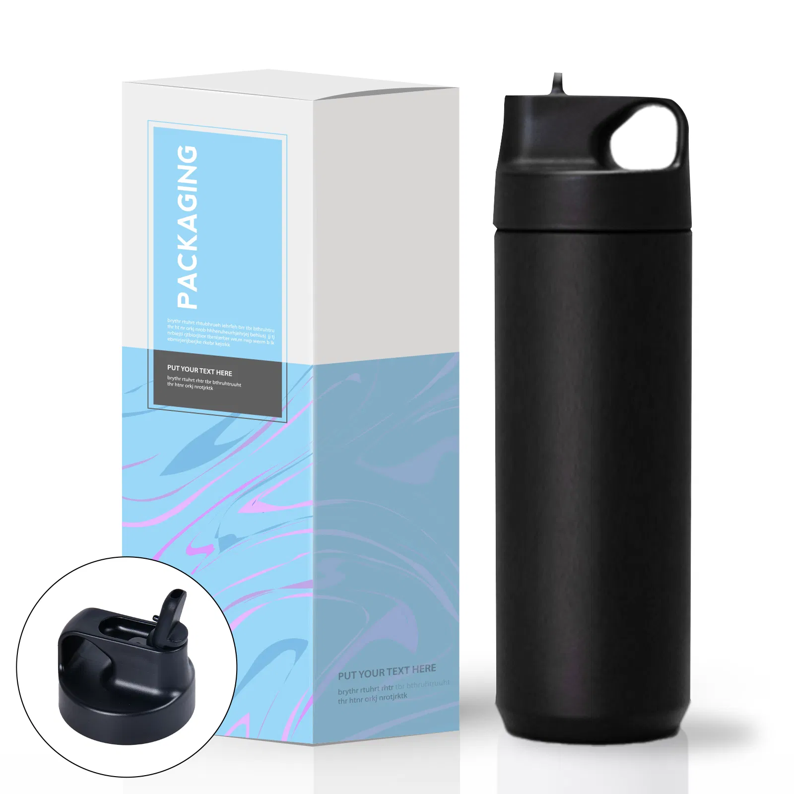 500ml Vacuum Gym Drinking Bottle Stainless Steel Water Bottle with Custom Logo