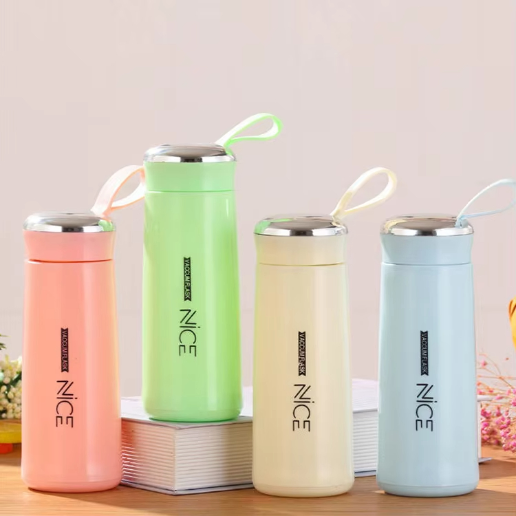 Wholesale Custom Glass Water Bottle Water Glass Bottles 500ml Double Wall Glass Water Bottle with Handle