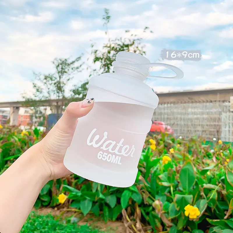 500ml 650ml Portable Transparent Colorful Mini Water Beverage Bucket Pet Plastic Juice Drink Bottle with Cap