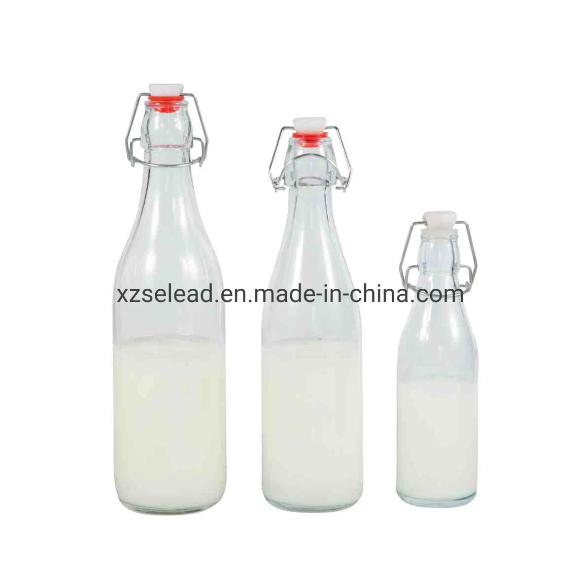 Hot Sale 500ml 1000ml Empty Wine Glass Beer Bottles for Home Brewing Kombucha Water Beverages Soda Beer Juice Liquor Wine Glass Bottle with Swing Top Lids