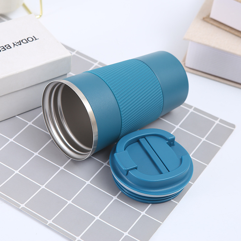 Eco-Friendly Double Walled Stainless Steel Car Tumbler Thermo Travel Coffee Mugs Vacuum Insulated Reusable Cup Water Bottle with Lid