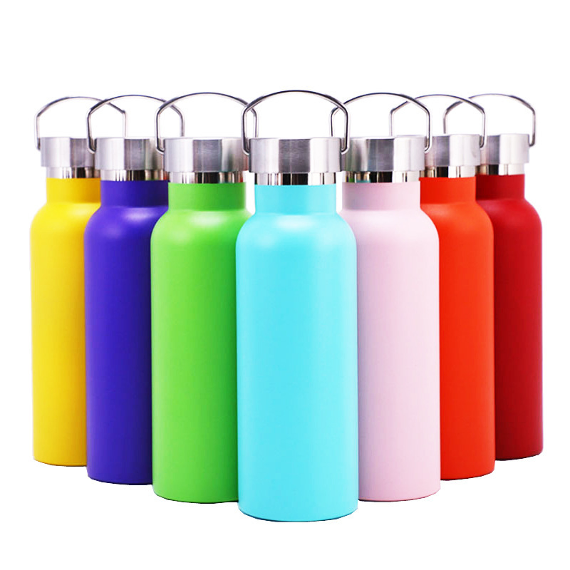 Custom Logo Eco Friendly Portable Sport Vacuum Flask Thermo Bottle Stainless Steel Insulated Double Wall Travel Gym Water Bottle