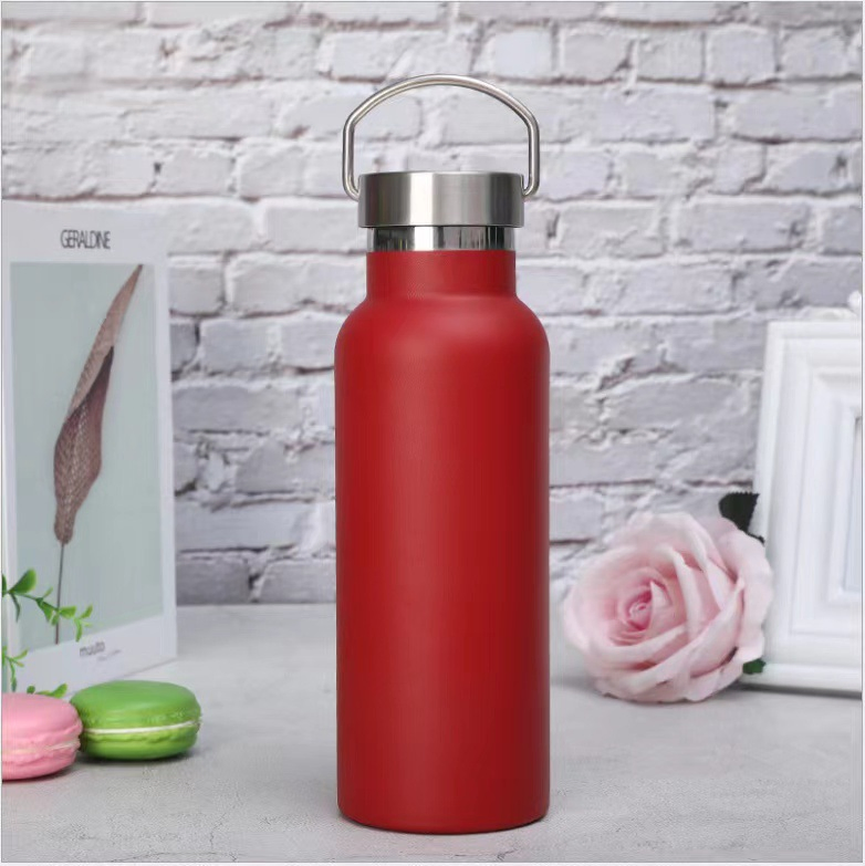 New Wide-Mouth Vacuum-Insulated Stainless Steel Sports Water Bottle Portable Outdoor Water Jug