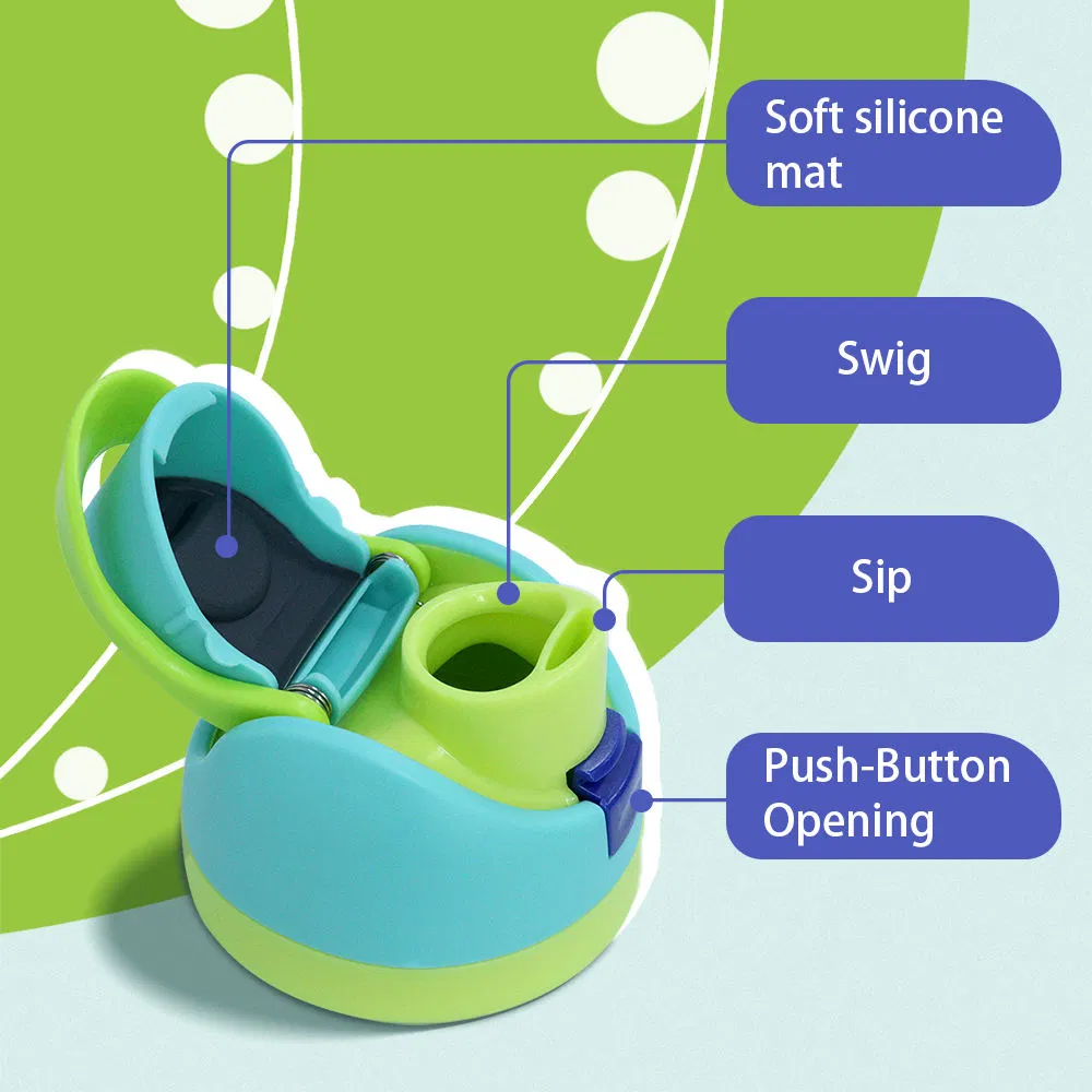 Wholesale Double Wall Sport Travel Water Bottle Stainless Steel Vacuum Flask Insulated Drink Water Bottle with Flip Lid and Straw