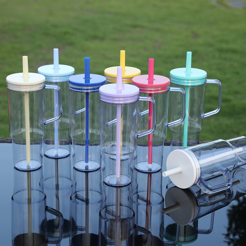 Custom Logo Large Capacity 40oz Plastic Outdoor Sport Portable Drinking Water Bottle with Handle