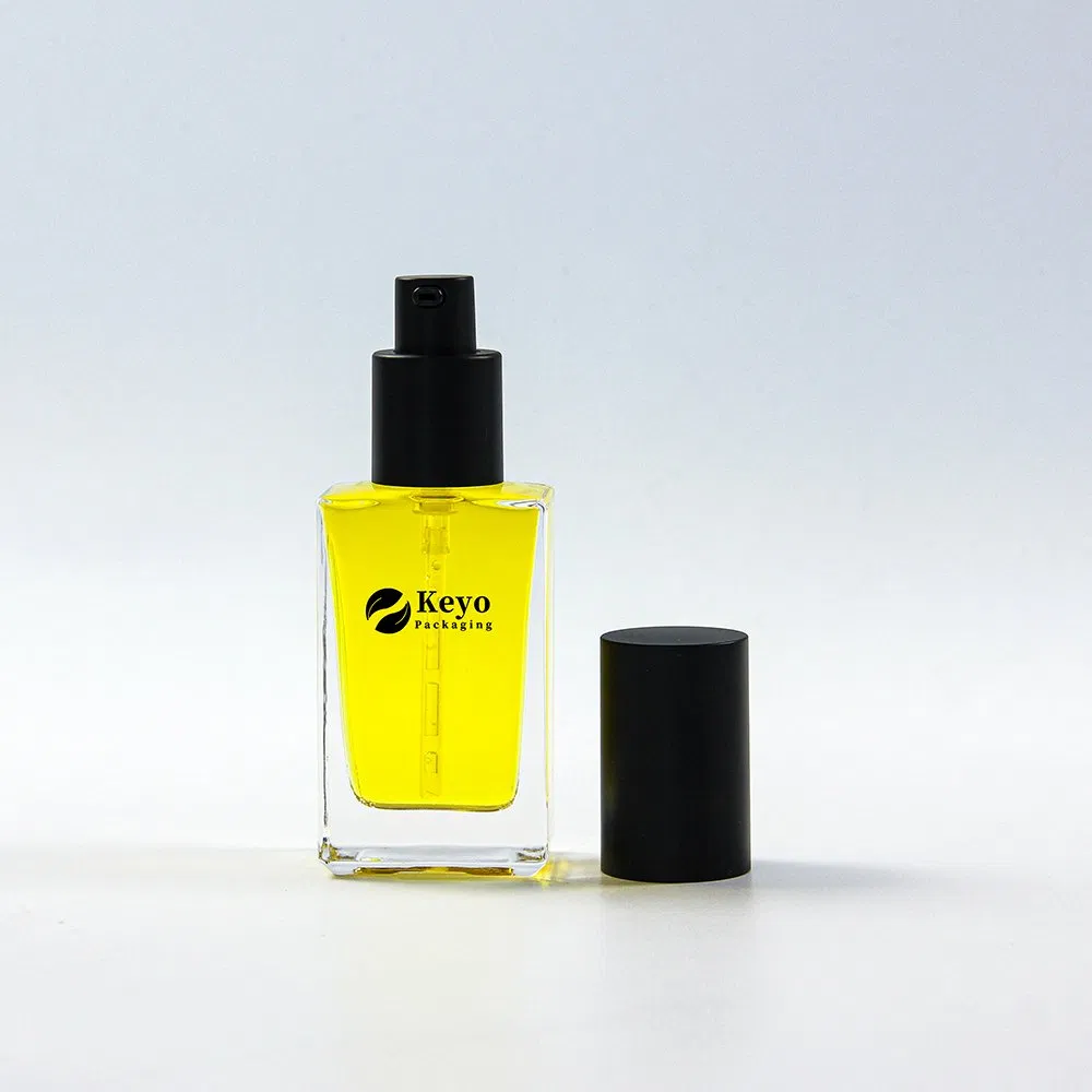 Factory Custom 20ml 50ml Eco Friendly Reusable Refillable Airless Glass Lotion Bottle with Pump for Skincare