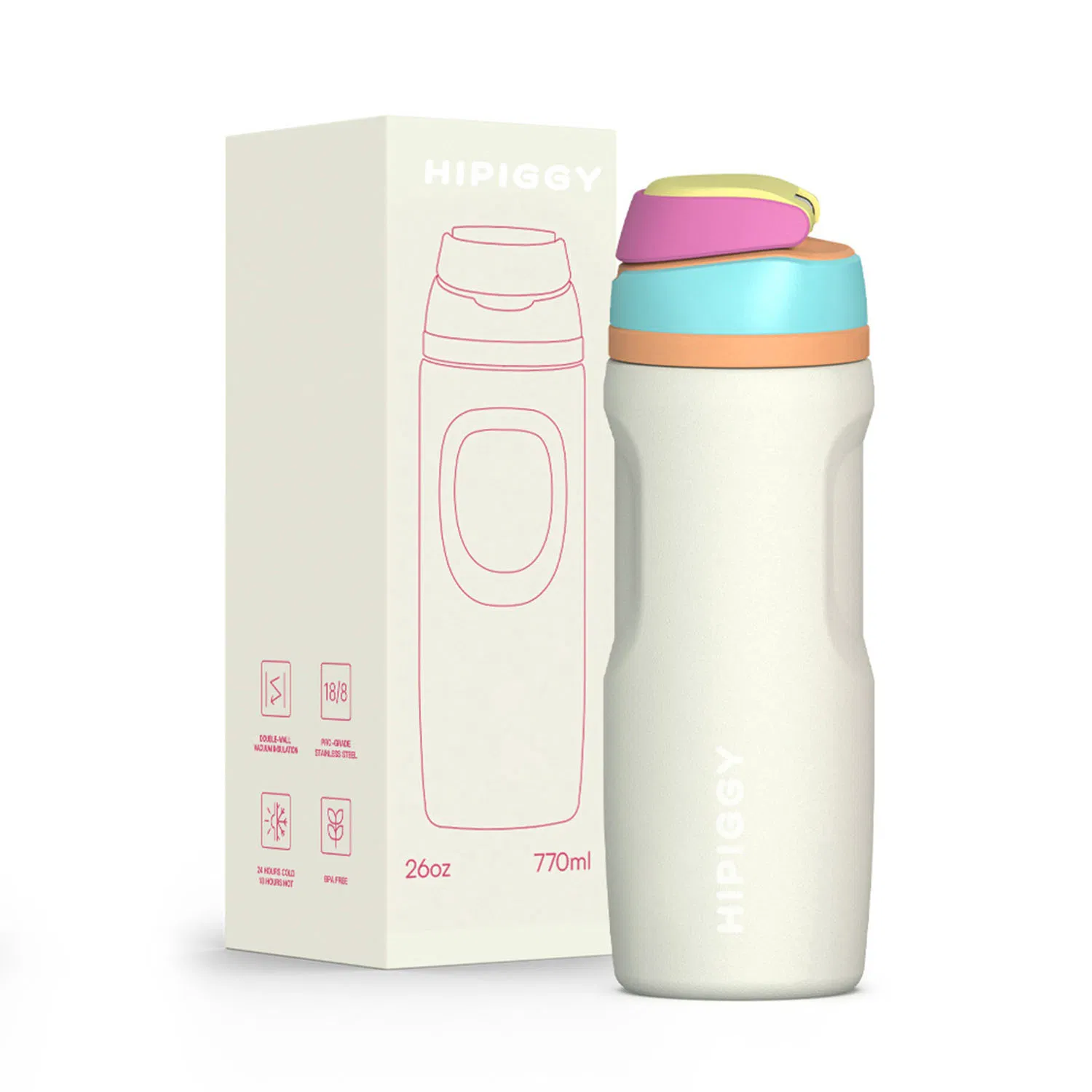 16oz Leak Proof Vacuum Flask Water Bottle Tumbler Stainless Steel Water Bottles