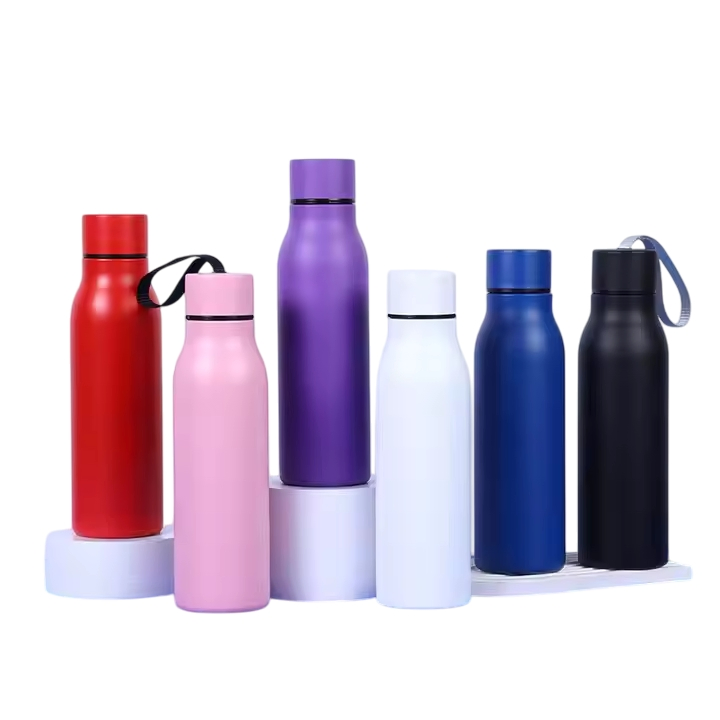 Customized Stainless Steel Double Wall Vacuum Flask Bottle Narrow Mouth 500ml 650ml Sports Fitness Flask Water Bottle