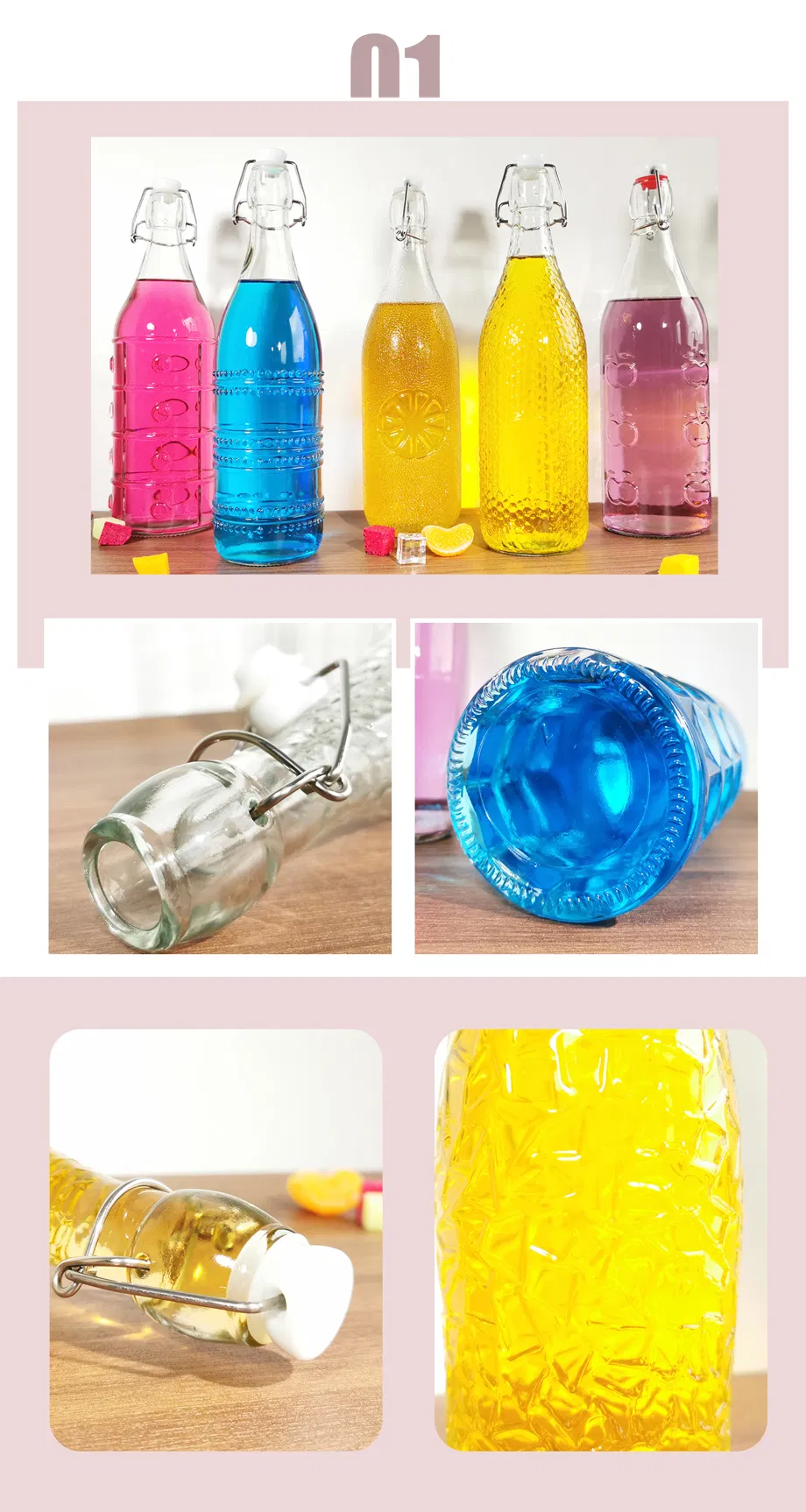 Glass Swing Top Bottle