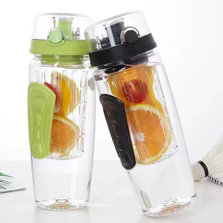 Hot Sales BPA Free Lemon Juice Make Bottle Fruit Infusion Water Bottle with Fruit Infuser and Flip Lid Water Bottle Tea Infuser