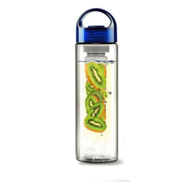 24 Oz Tritan Fruit Infuser Water Bottle, Leak Proof Screw Handle Bottle for Fruity Water, Juice, Iced Tea, Lemonade, Soda and More