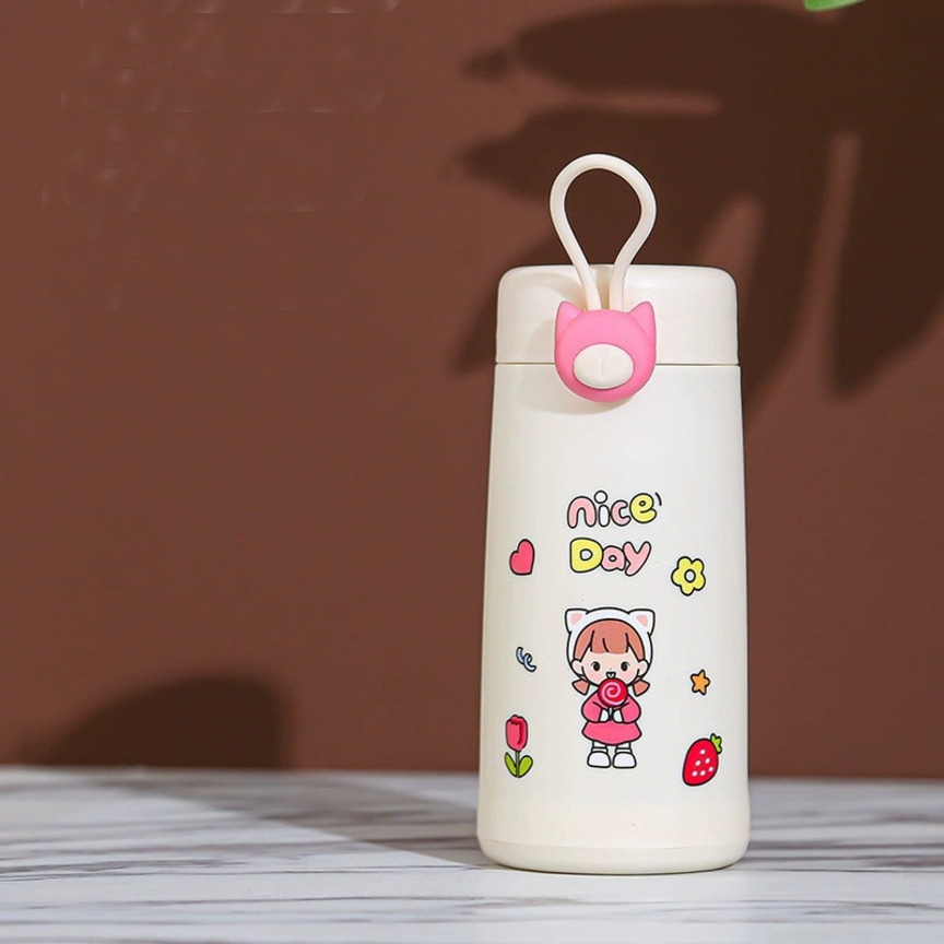 High Quality Glass Water Bottle with Flip Top Lid for Camping Hiking Trip