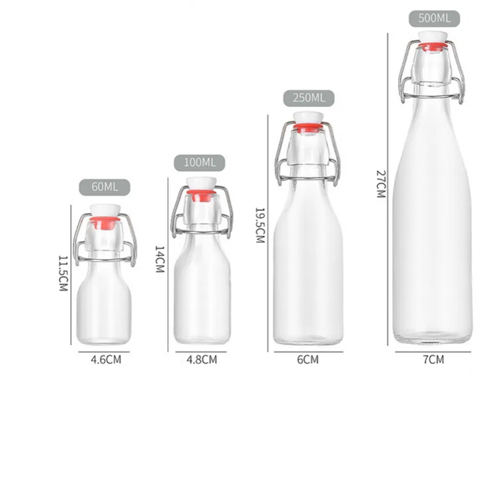 Best Price 60ml 100ml 250ml 500ml 750ml 1000ml Easy Flip Lid Empty Glass Beer Wine Water Bottle with Swing Top Round Bottle