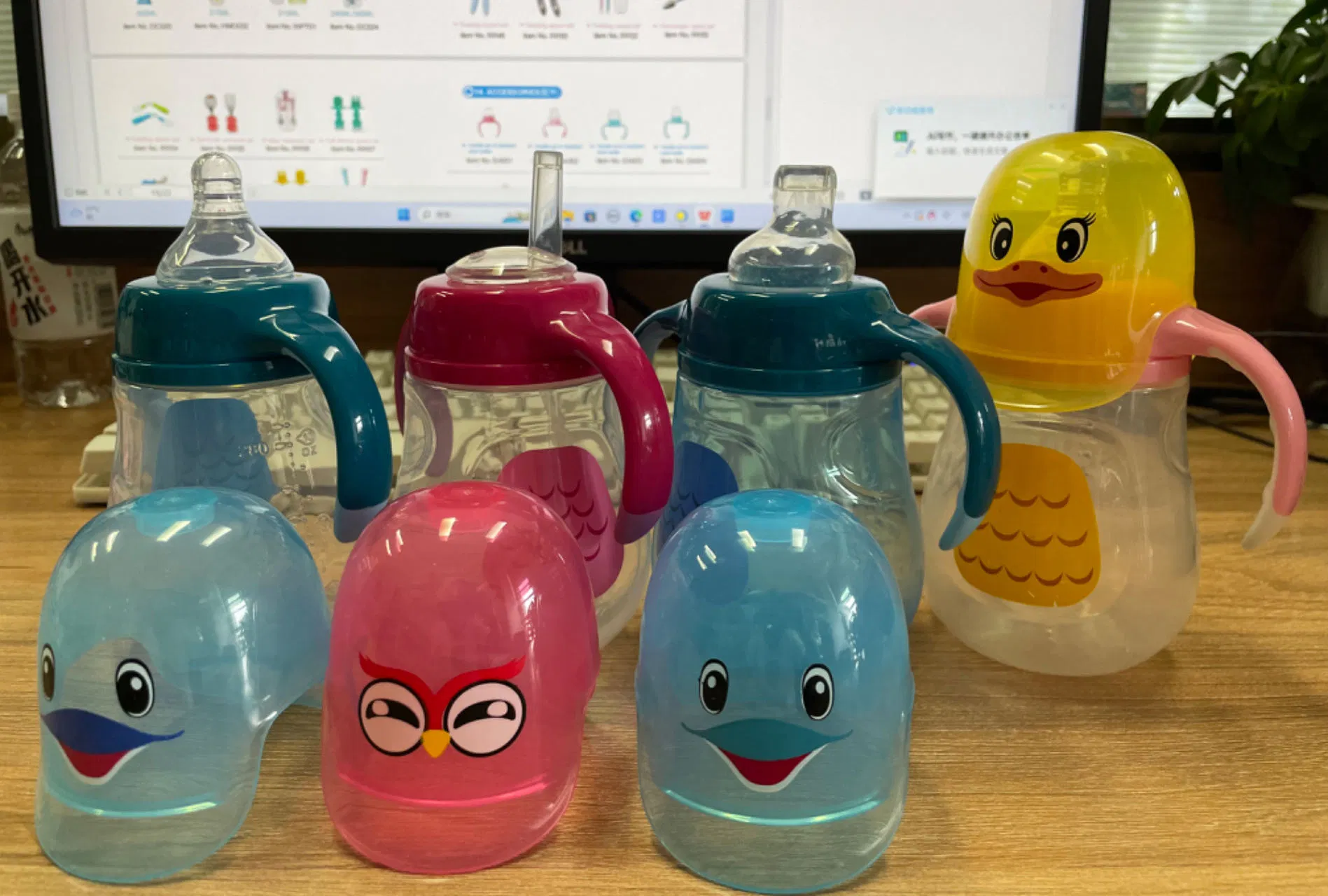 Baby Feeder Bottles with Straw Infant Kids Water Bottle