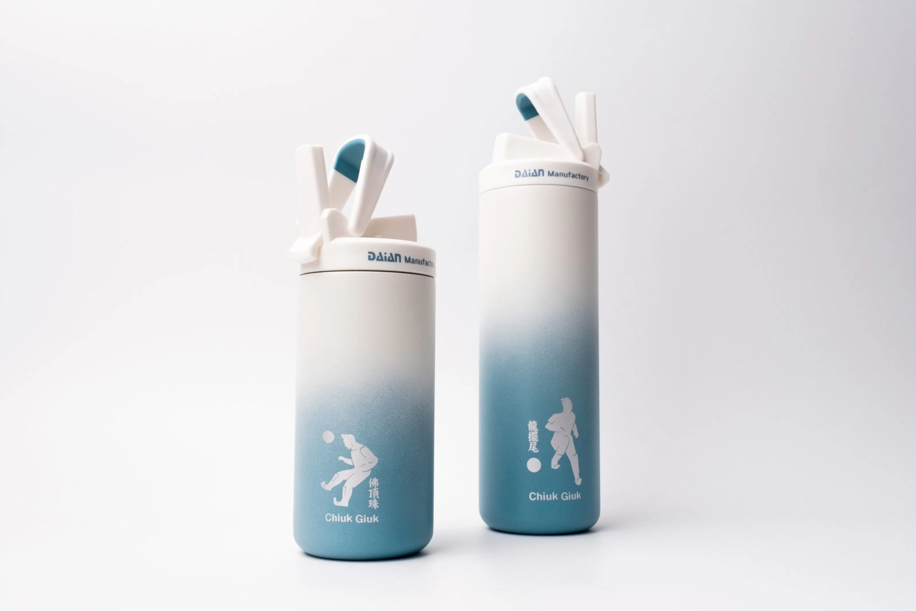 Daian 12oz 18oz 24oz 32oz Stainless Steel Water Bottle with Straw Double Wall Vacuum Insulated Leak Proof Metal Water Bottle