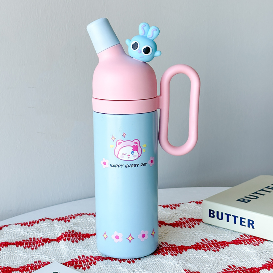 Kawaii Cartoon Doll Cups 800ml Stainless Steel Water Bottle Vacuum Cup for Children