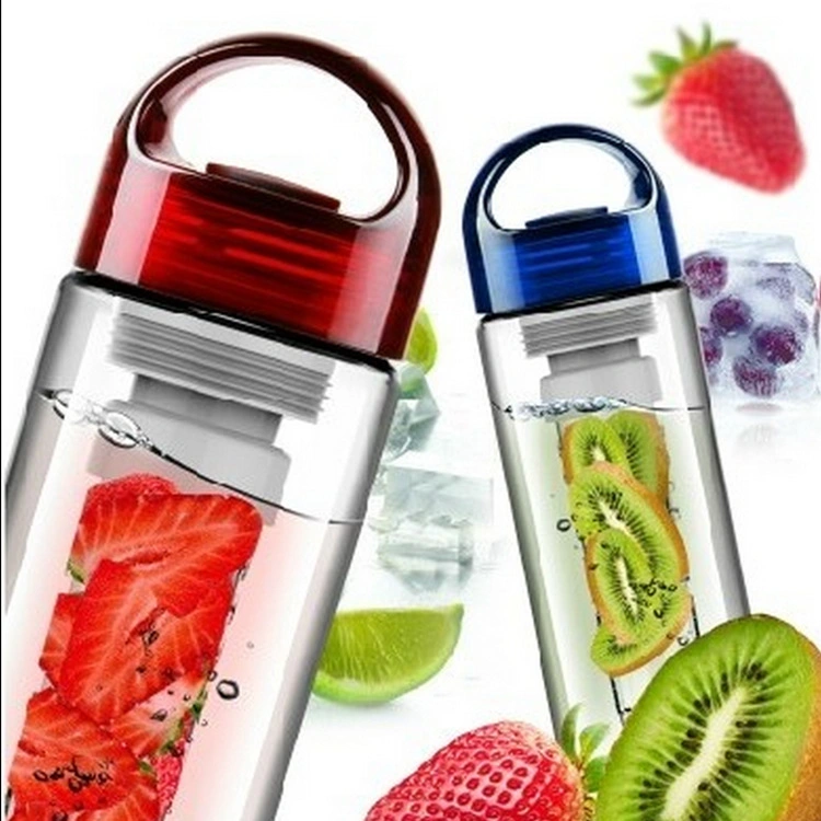24 Oz Tritan Fruit Infuser Water Bottle, Leak Proof Screw Handle Bottle for Fruity Water, Juice, Iced Tea, Lemonade, Soda and More