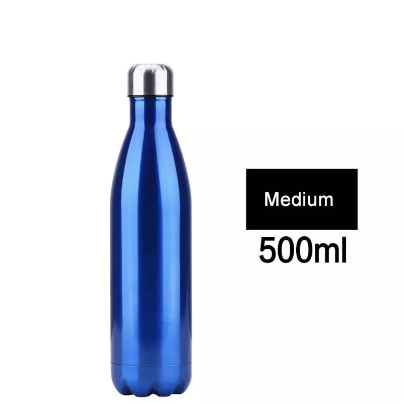 Thermos Bottle Bottle Vacuum Cup Stainless Steel Water Bottle Water Cola Shape Sport Design Widely Used Black Double Wall Adults