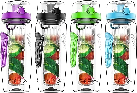 Hot Sales BPA Free Lemon Juice Make Bottle Fruit Infusion Water Bottle with Fruit Infuser and Flip Lid Water Bottle Tea Infuser