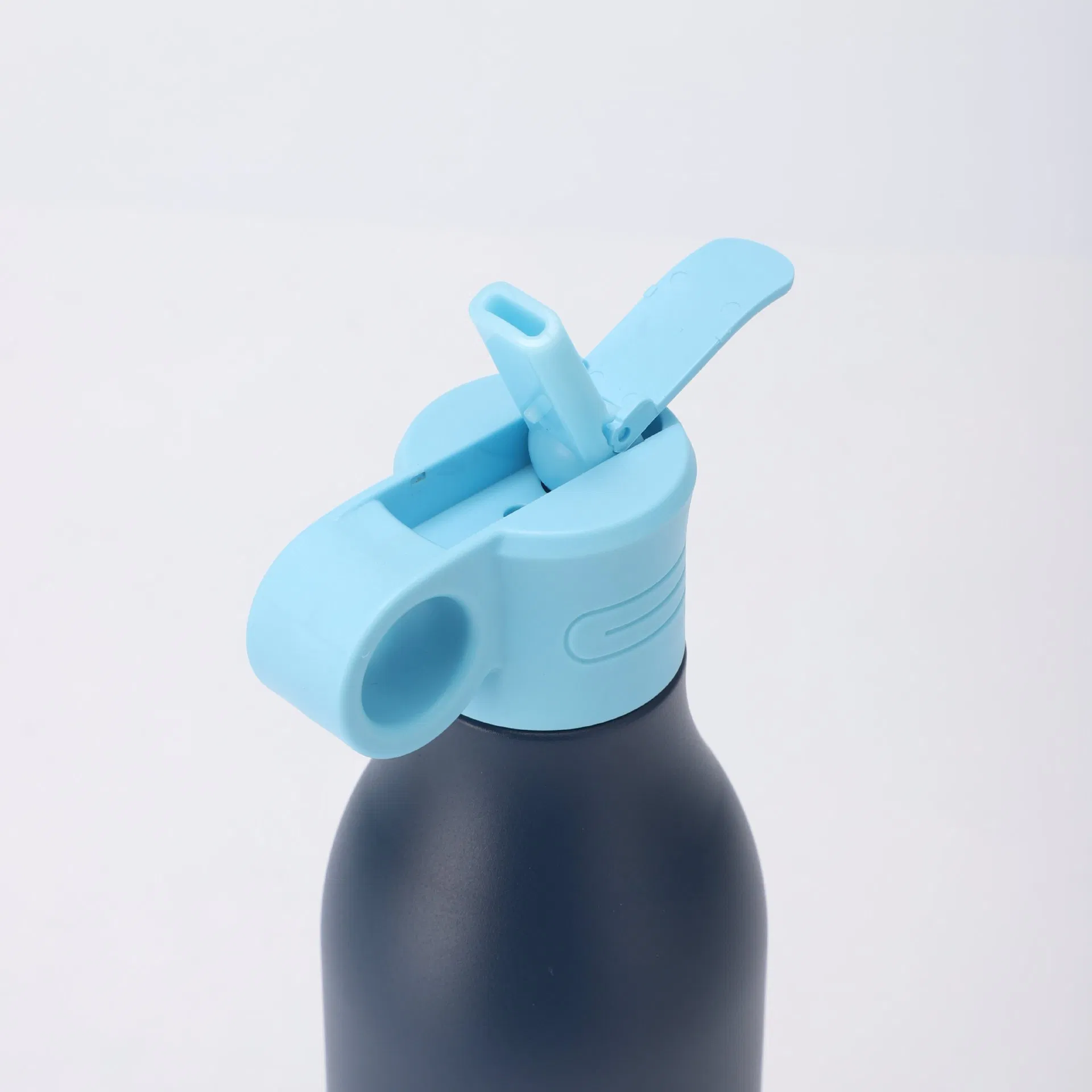 New 550ml Narrow Mouth Neck Small Stainless Steel Water Bottle with Handle and Flip Straw Open Lid