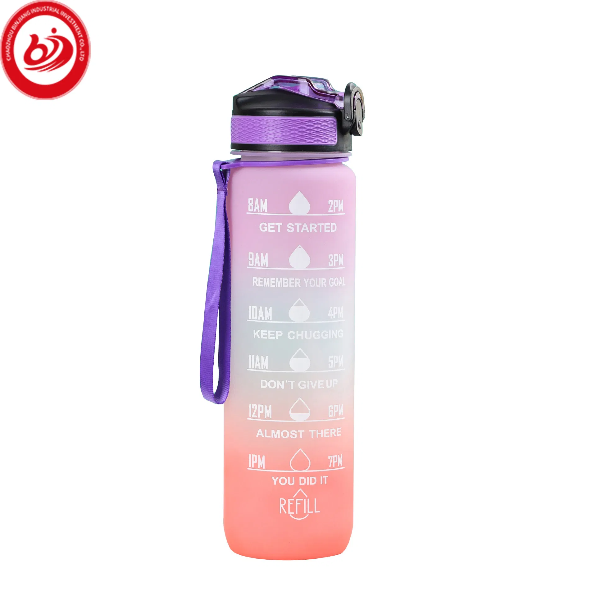Drinking Direct Flip Lid Portable BPA Free Eco-Friendly Frosted Plastic Water Bottle Gym for Adults and Kids