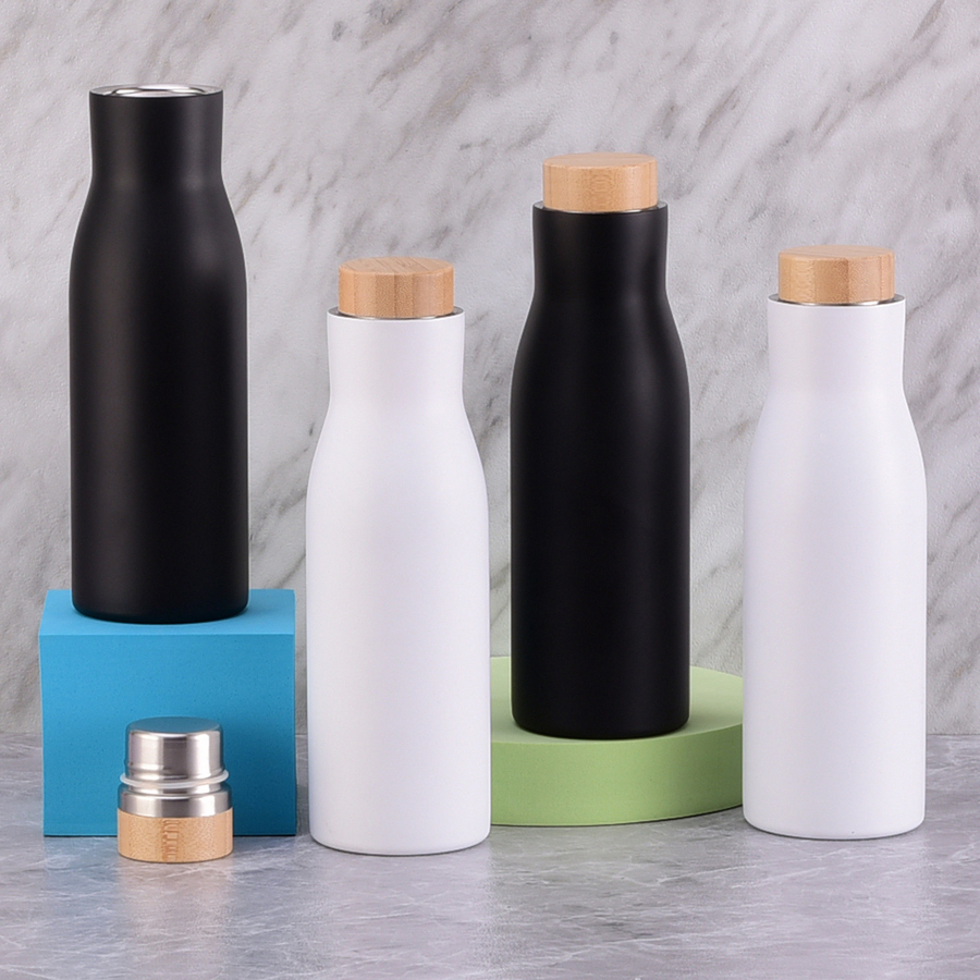 500ml 17oz BPA Free Keep Cold 24 Hours Narrow Mouth 18/8 Stainless Steel Water Bottles Insulated Double Wall Sport Bottle