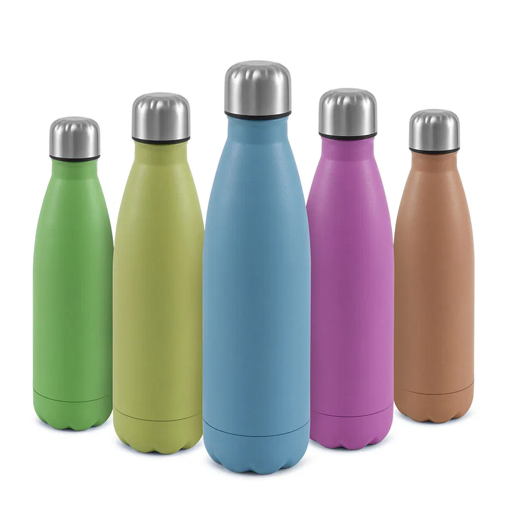 Double Wall Vacuum Insulated Stainless Steel Cola Shape Sports Water Bottle