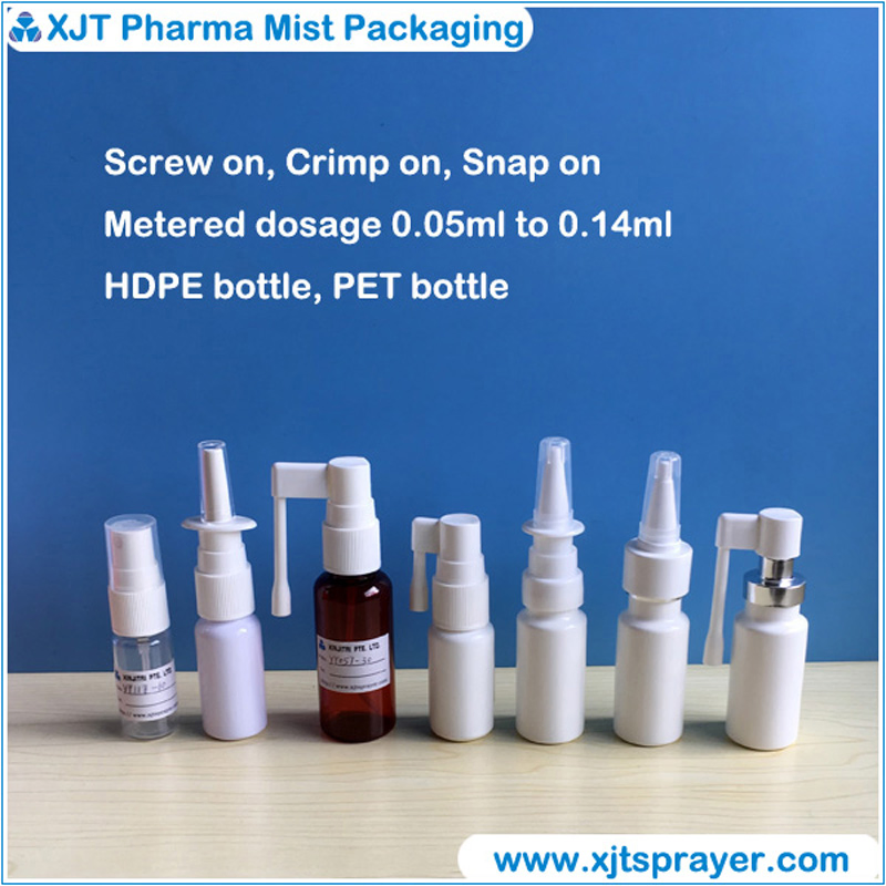 15ml Pharmaceutical Packaging White HDPE Empty Plastic Nasal Spray Bottle