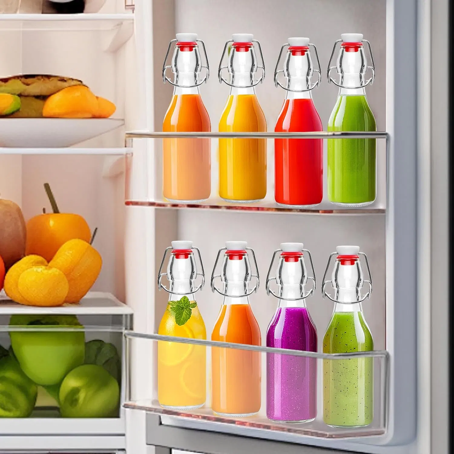 Best Price 60ml 100ml 250ml 500ml 750ml 1000ml Easy Flip Lid Empty Glass Beer Wine Water Bottle with Swing Top Round Bottle