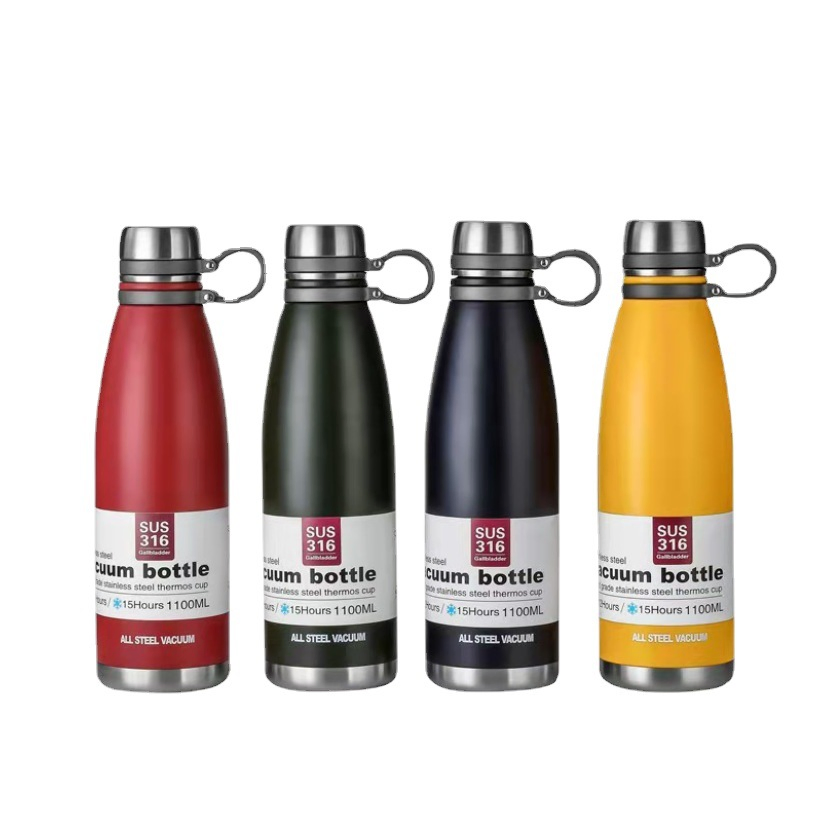 2023 650ml/850ml/1100ml Portable Sport Insulated Double Wall 18/8 Stainless Steel Wide Mouth Water Bottle with Custom Logo