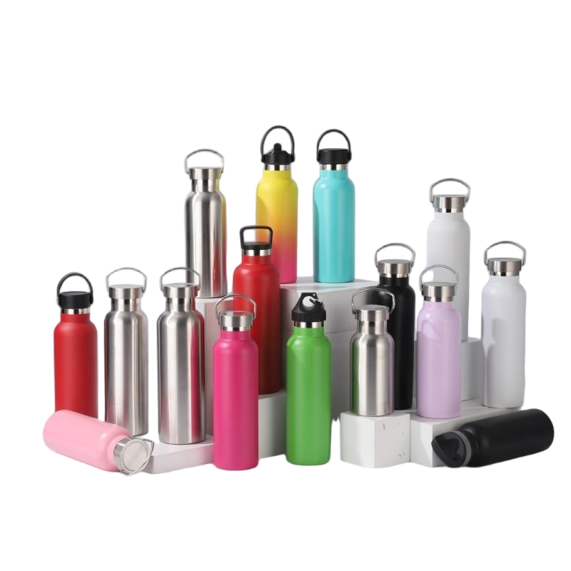 Stainless Steel Insulated Water Bottle Large Mouth Vacuum Flask for Outdoor Running, Cycling &amp; Sports Leak-Proof Travel Mug
