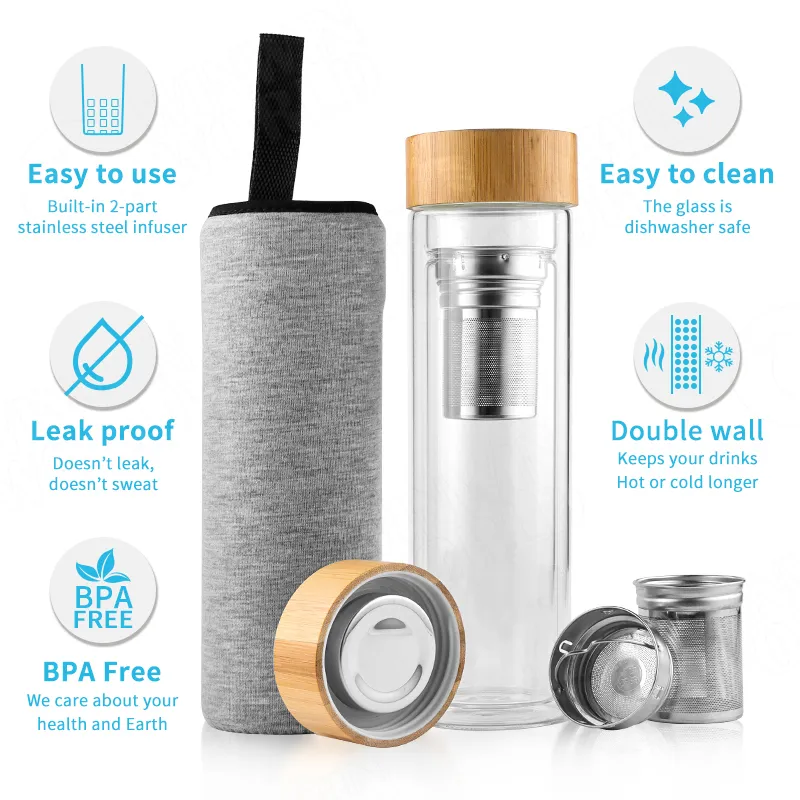 Glass Water Bottle 11