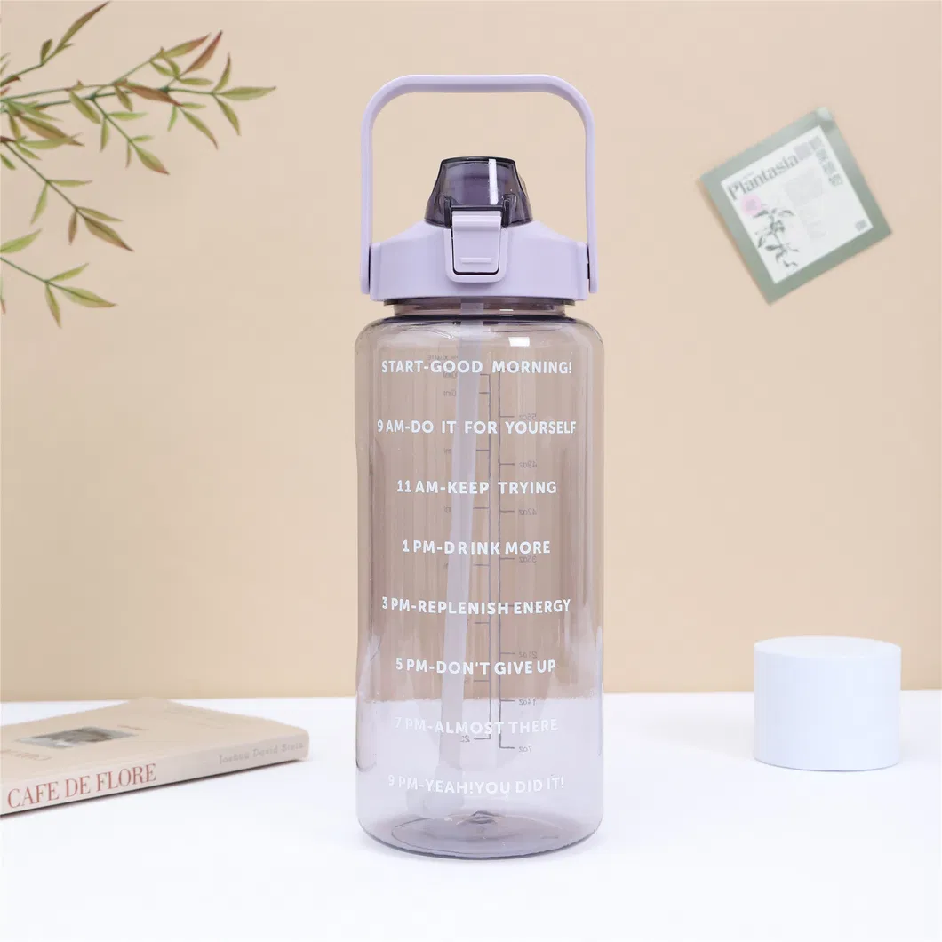 Plastic Straw Water Bottle