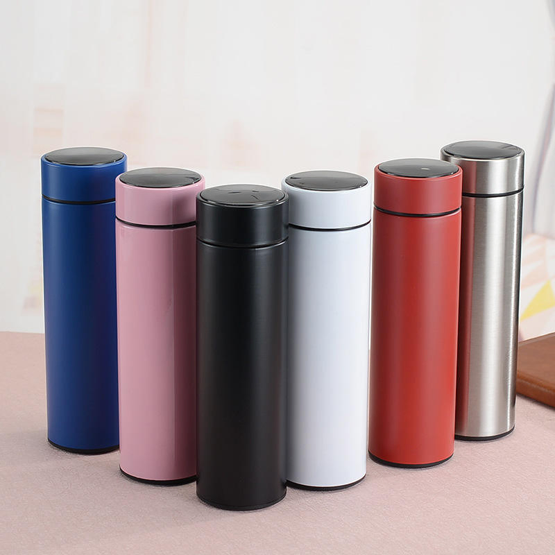 Business Gift Custom Logo Water Bottle Cup Digital Temperature Display Smart Mugs 304 Stainless Steel Vacuum Flask