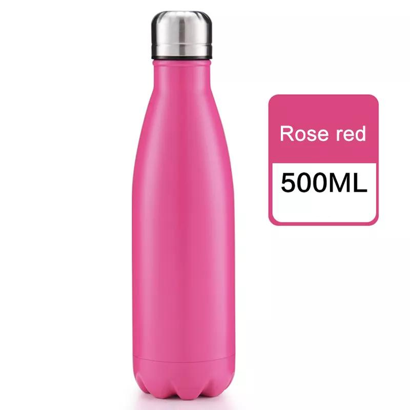 Thermos Bottle Bottle Vacuum Cup Stainless Steel Water Bottle Water Cola Shape Sport Design Widely Used Black Double Wall Adults