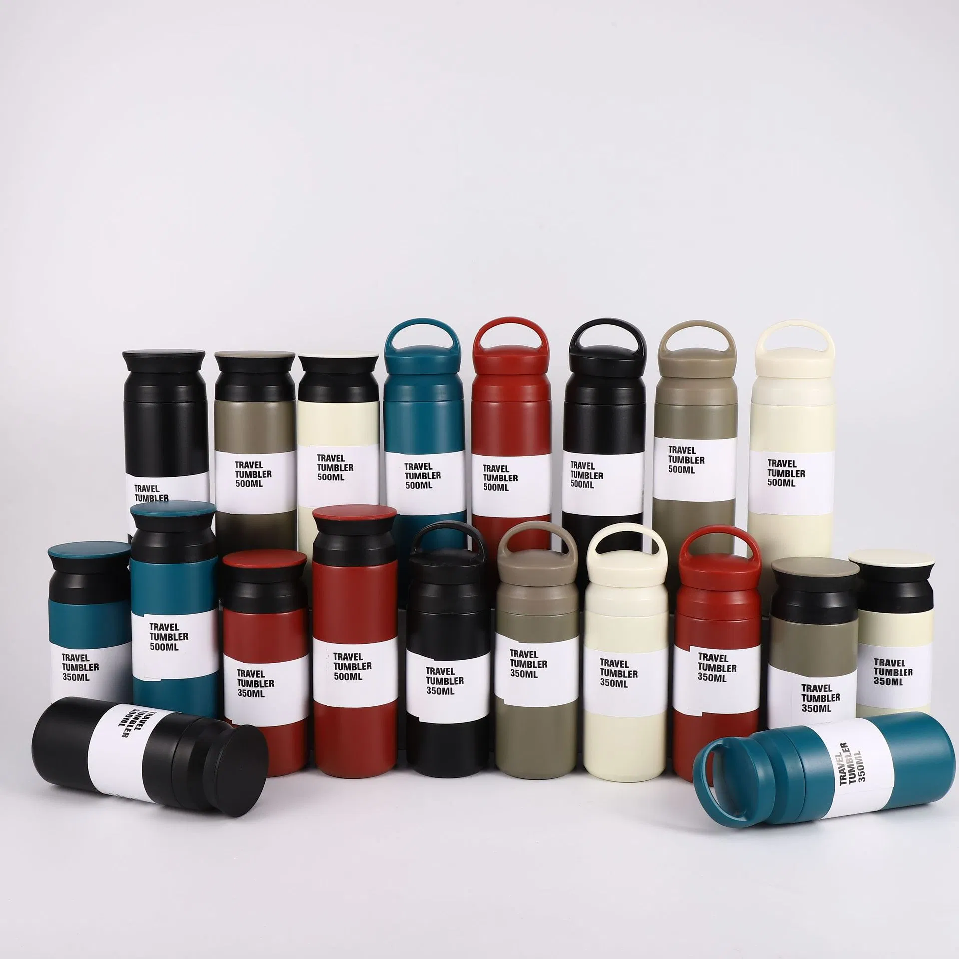 Wholesale 500ml Wide Mouth Stainless Steel Double Wall Vacuum Flask Powder Coated Vacuum Insulated Sports Drink Water Bottle