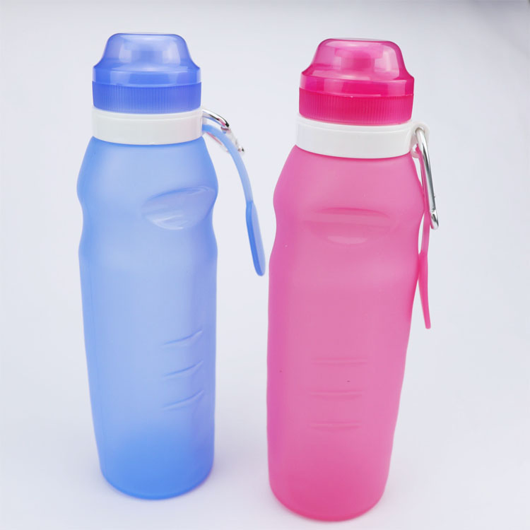 Promotion Gifts Outdoor Portable Leak Proof 600ml Kids Silicone Folding Collapsible Drink Water Bottle Sports Travel
