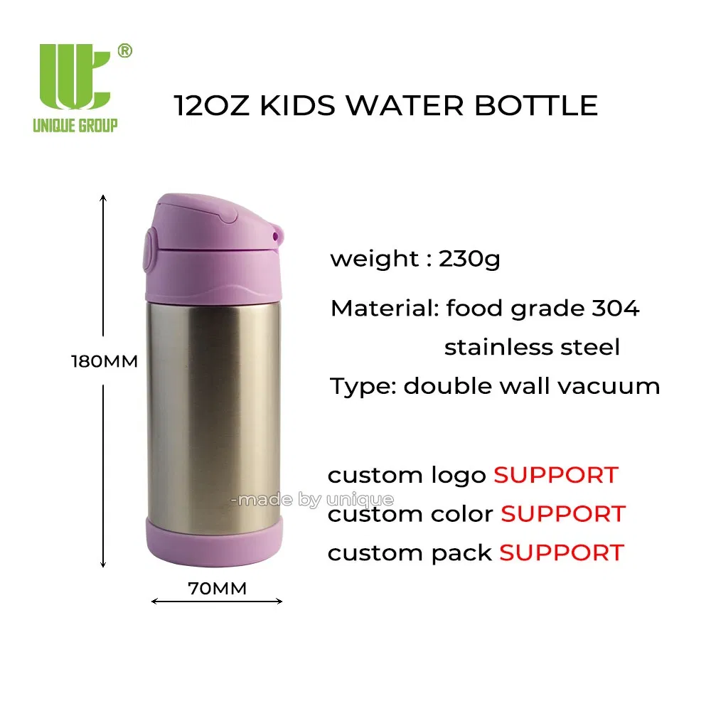 350ml BPA Free Leakproof Stainless Steel Kids Vacuum Insulated Water Bottle Vacuum Flask for Outdoor Sports
