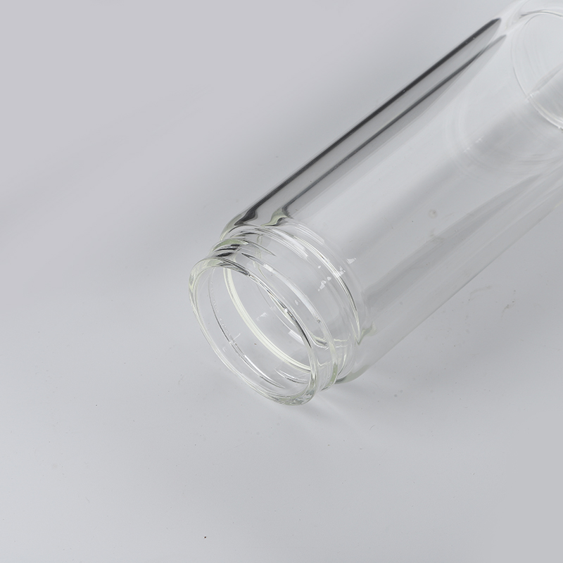 Wide Mouth Borosilicate Double Wall Glass Water Bottle with Tea Infuser