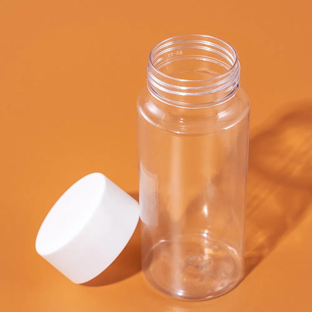 Wholesale Round Square Plastic Clear Mineral Water Bottle Juice Bottle Drink Pet Packaging Bottle with PP Cap