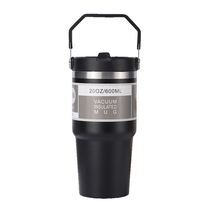 30 Oz Hand Grip Vacuum Car Tumbler Stainless Steel Double Wall Insulated 20oz Travel Water Bottle with Handle and Straw Leakproof Flip Lid