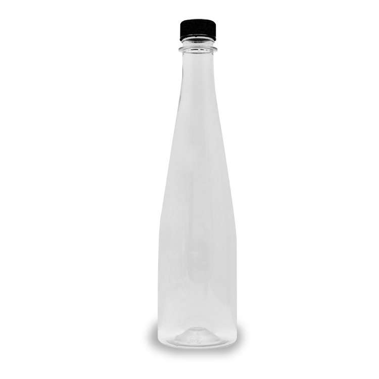 Long Neck Design Transparent Water Plastic Packaging Disposable Empty Clear 0.5L 500ml Pet Juice Plastic Bottles